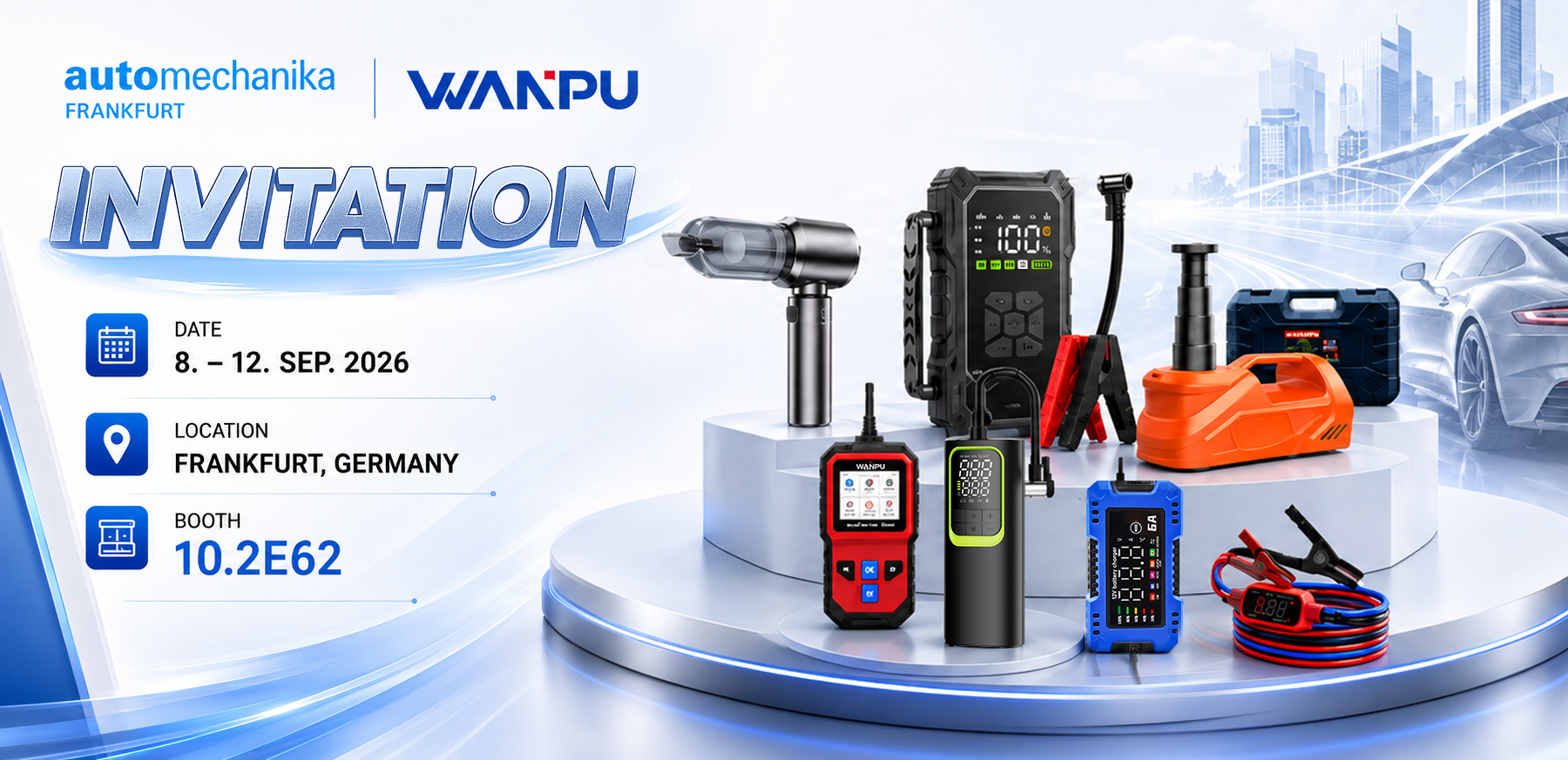 WANPU Automechanika Frankfurt 2026 — Booth 10.2E62, Frankfurt, Germany